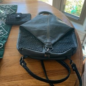 Leather Backpack with matching wallet